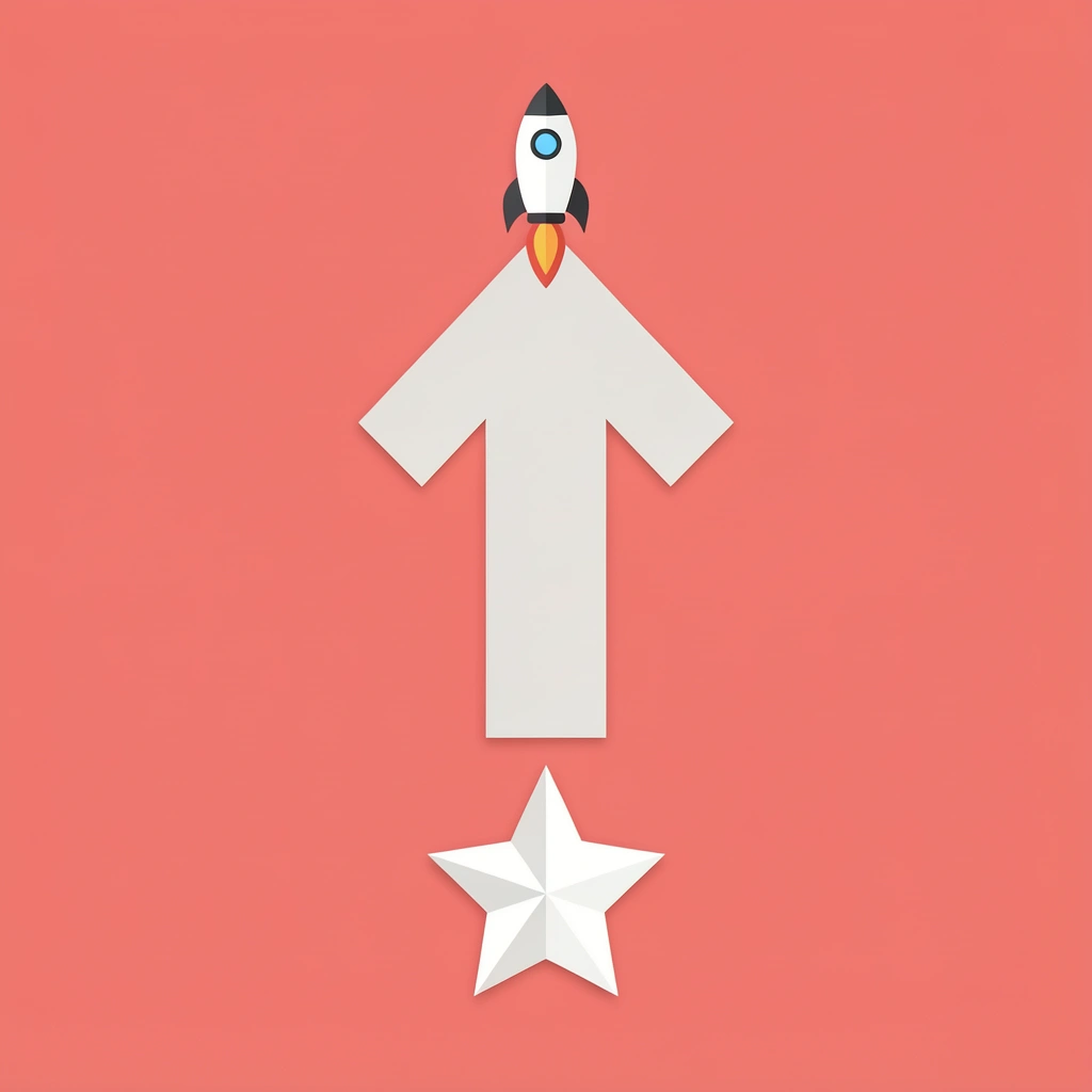 Upward arrow showing increased energy and sense of accomplishment