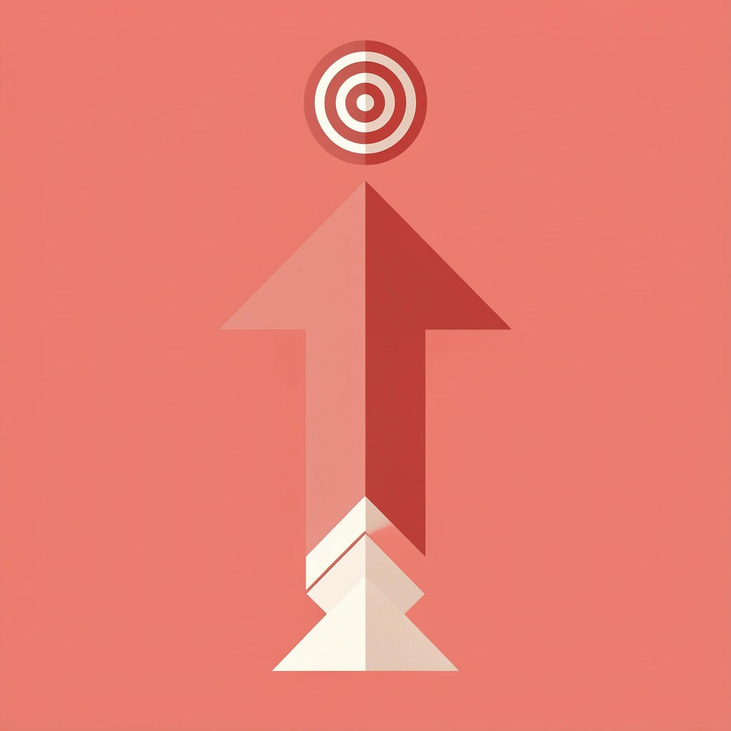 Upward arrow showing progression and improvement for corporate wellness participants