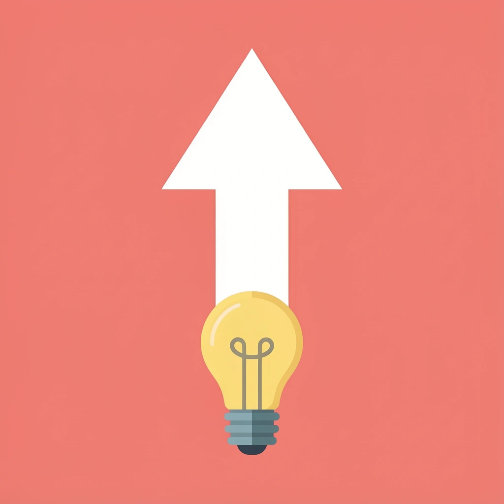 Upward arrow showing increased energy levels and improved concentration from wellness activities