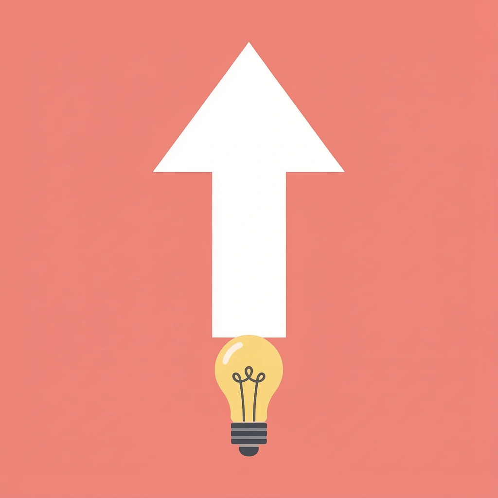 Upward arrow showing increase in employee energy and mood metrics