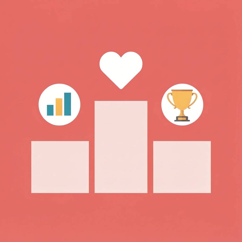 Ranking of wellness activities by participation rates shown on podium steps