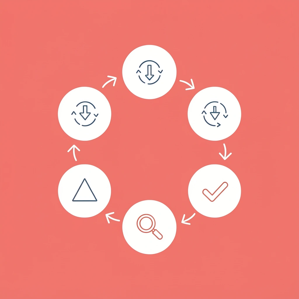 Circular diagram showing how low wellness program participation creates a repeating cycle of wasted resources and eroded employee trust - Corporate Wellness Events