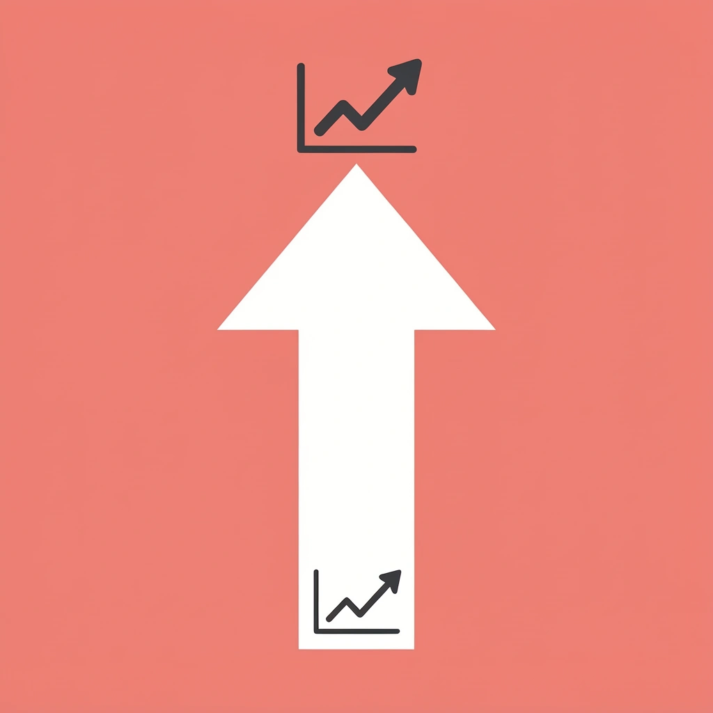 Upward arrow showing measurable progress and tangible fitness gains over time