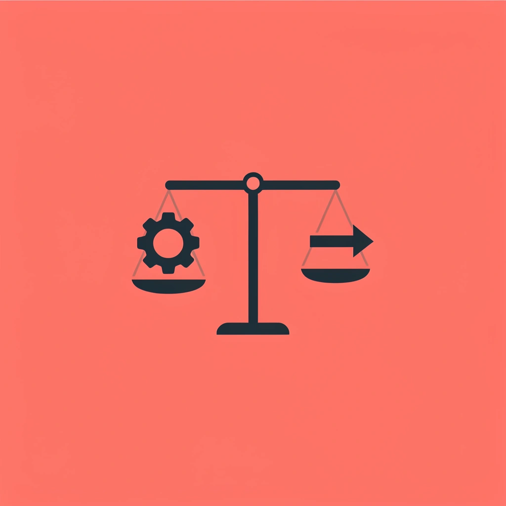 Balance scale showing stretching on one side versus a comprehensive mobility approach on the other - Yoga Poses for Hip Flexibility