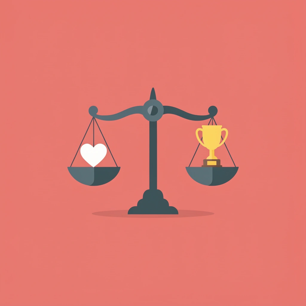 Balance scale comparing temporary flexibility gains on one side with permanent stability on the other - Yoga Poses for Hip Flexibility