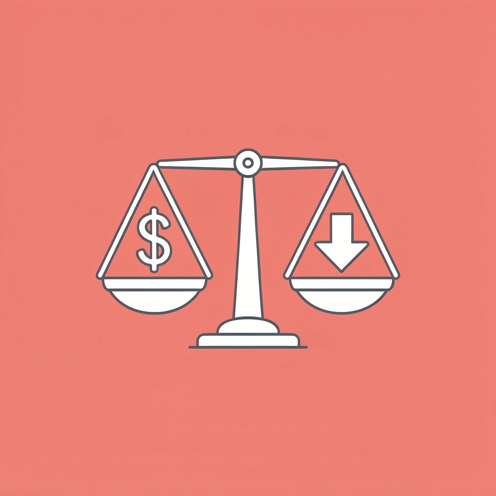 Balance scale showing low cost on one side and low impact on the other side - Corporate Wellness Events Cost