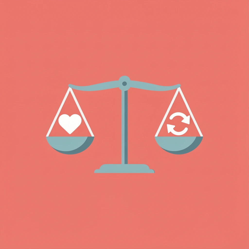 Balance scale comparing one-time wellness events on one side versus daily habits on the other - Corporate Wellness Event Company