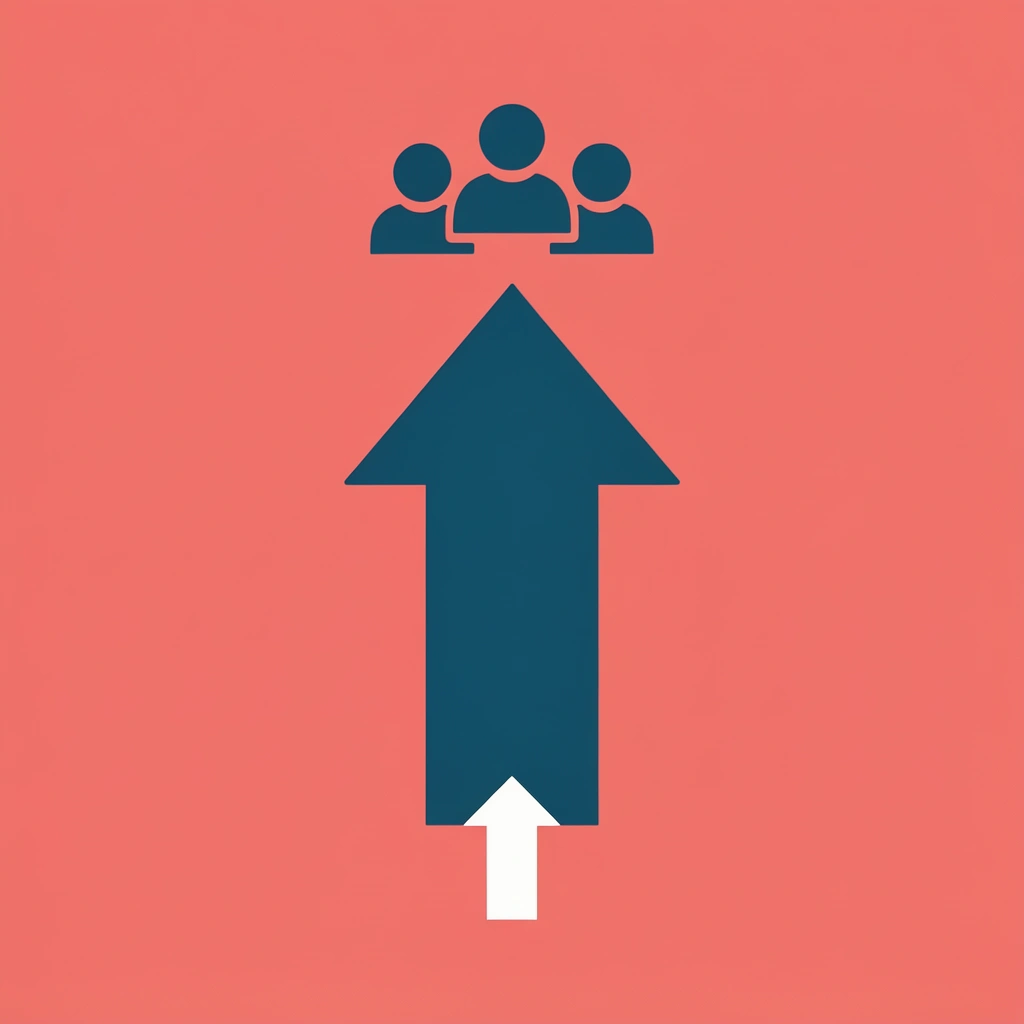 Upward arrow showing significant growth in employee engagement metrics - Corporate Wellness Event Company