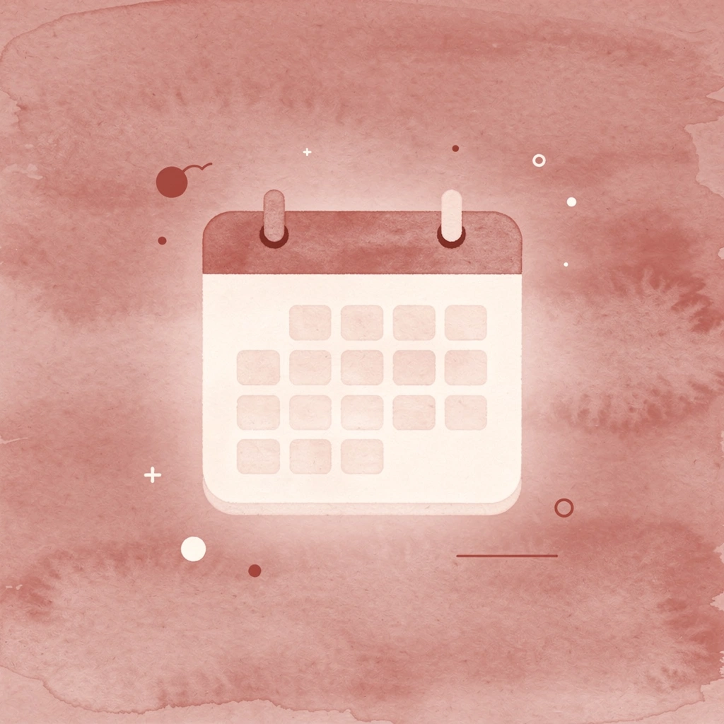 Calendar icon representing wedding date and time pressure