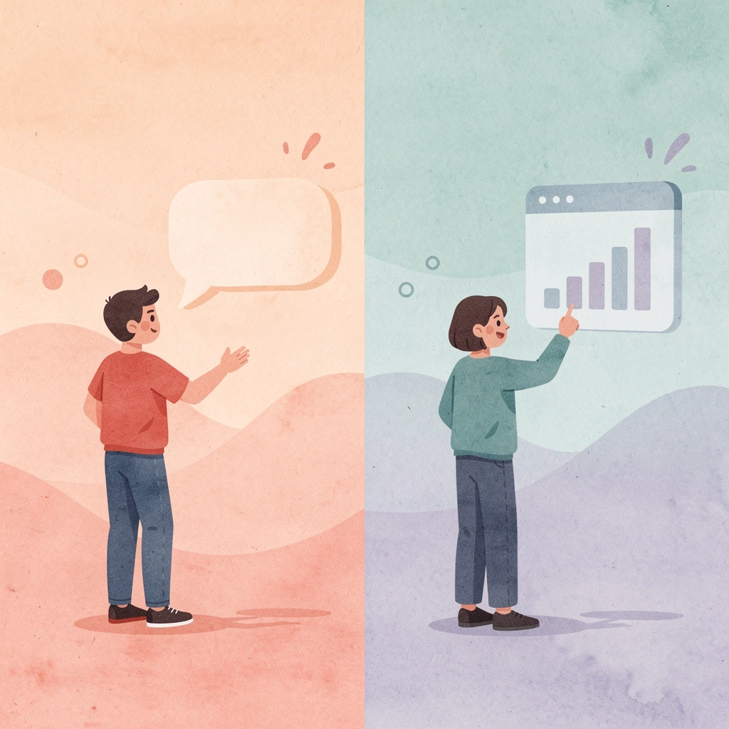 Split scene illustration showing contrast between extreme dieting and balanced approach