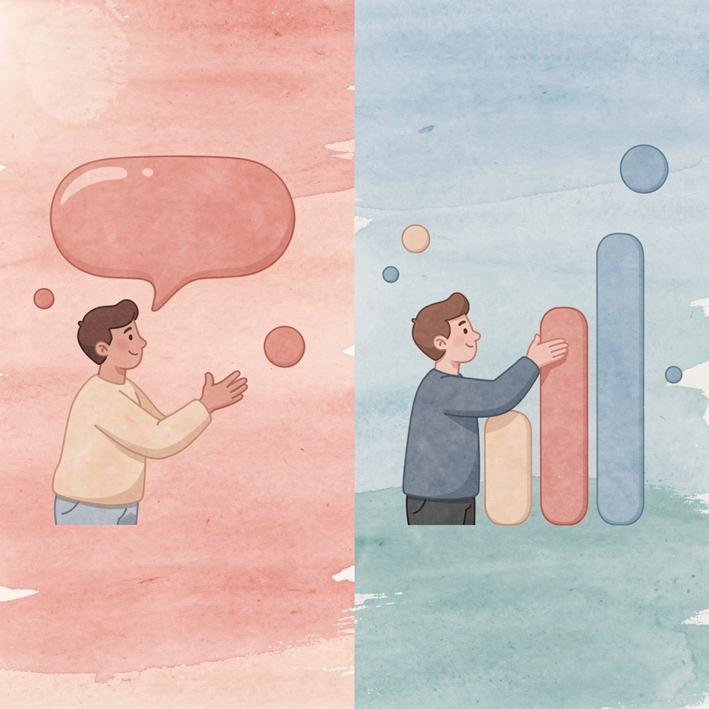 Illustration comparing restrictive diet approach with sustainable habit approach