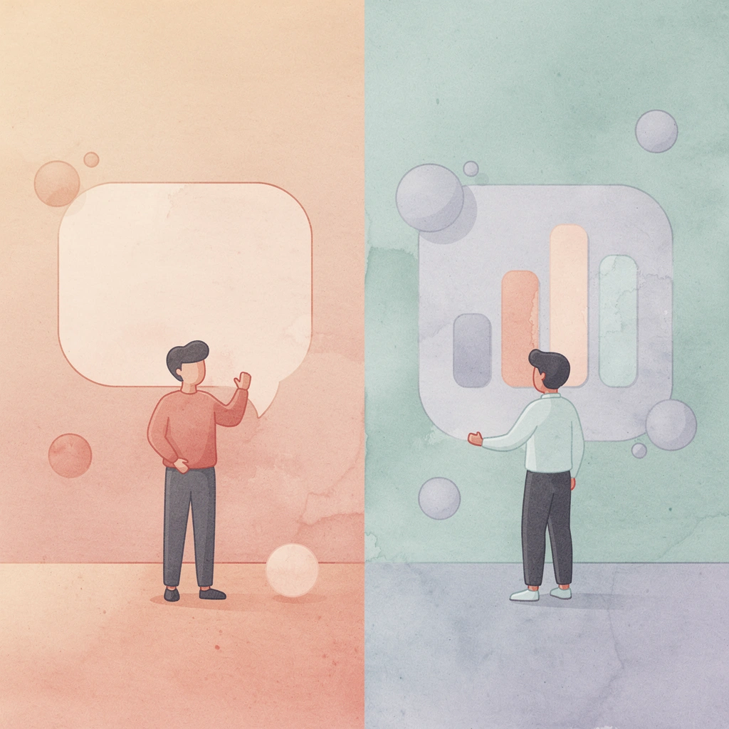 Split scene showing contrast between interest and commitment in fitness