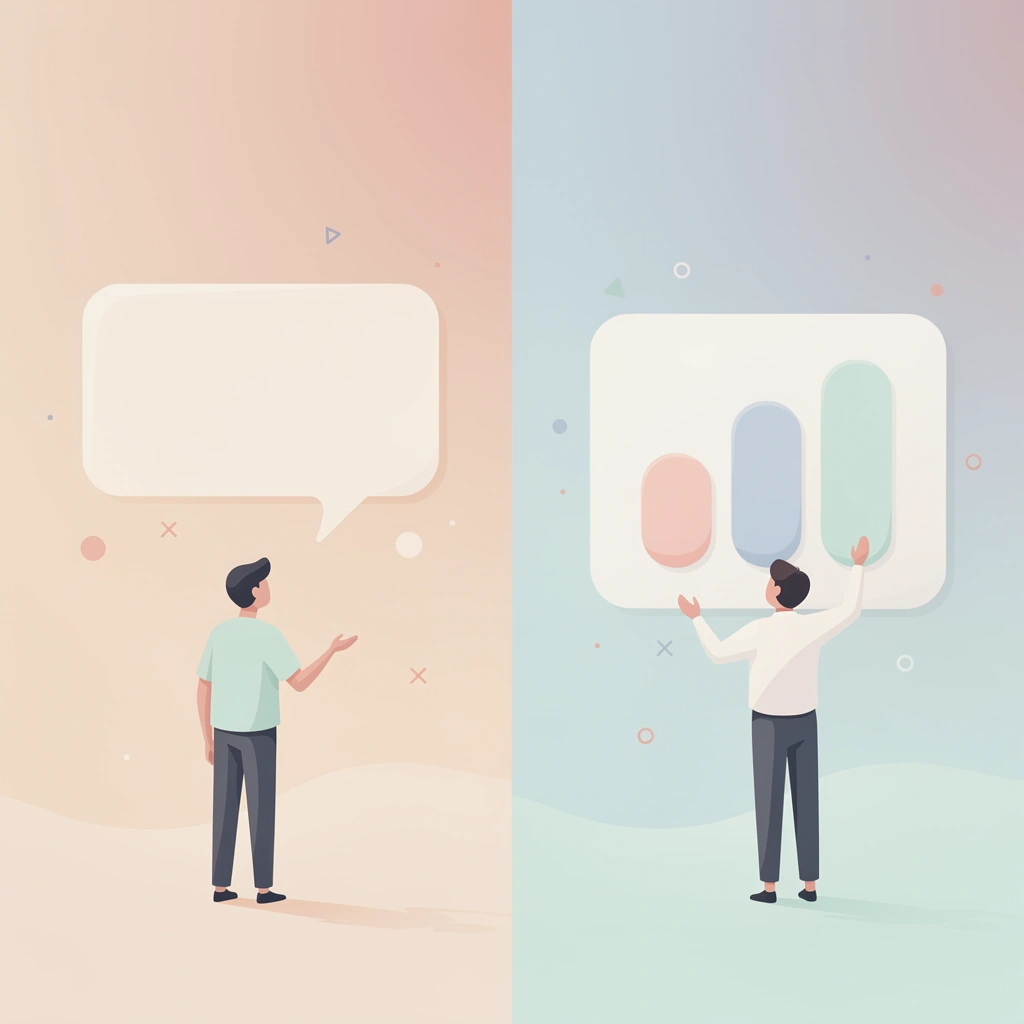 Split scene showing contrast between excessive workout approach and balanced fitness approach