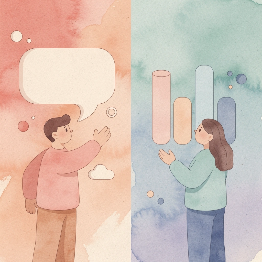  Scene illustration contrasting crowded gym environment with supportive studio setting