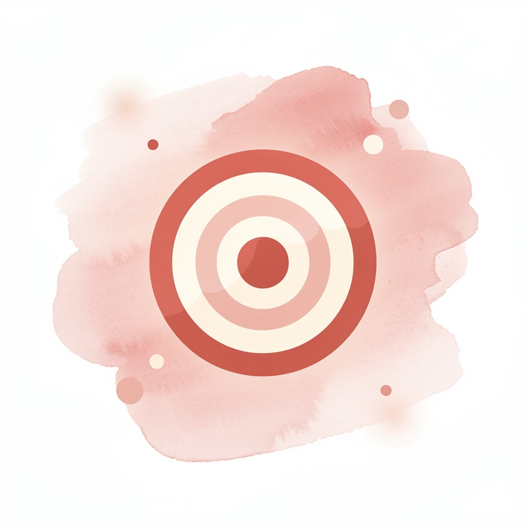 Target icon representing focused long-term success