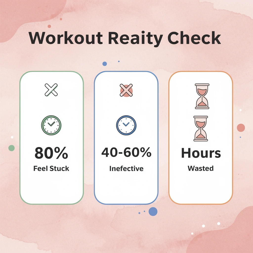 Statistics showing workout effectiveness problems for women