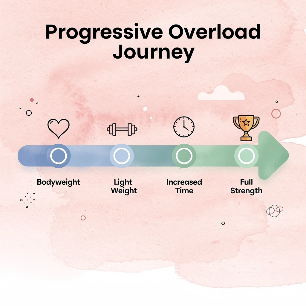 Progressive overload journey from bodyweight to full strength