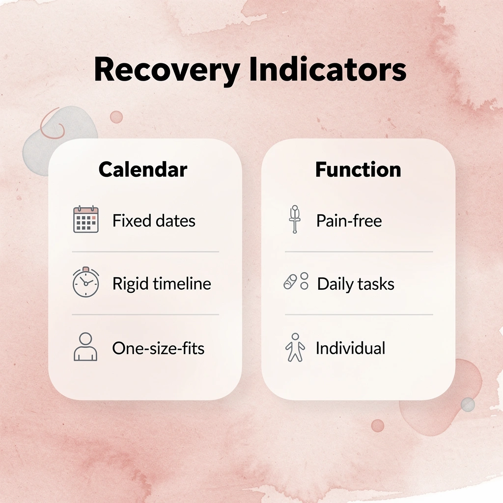 Comparison between calendar-based and function-based recovery indicators