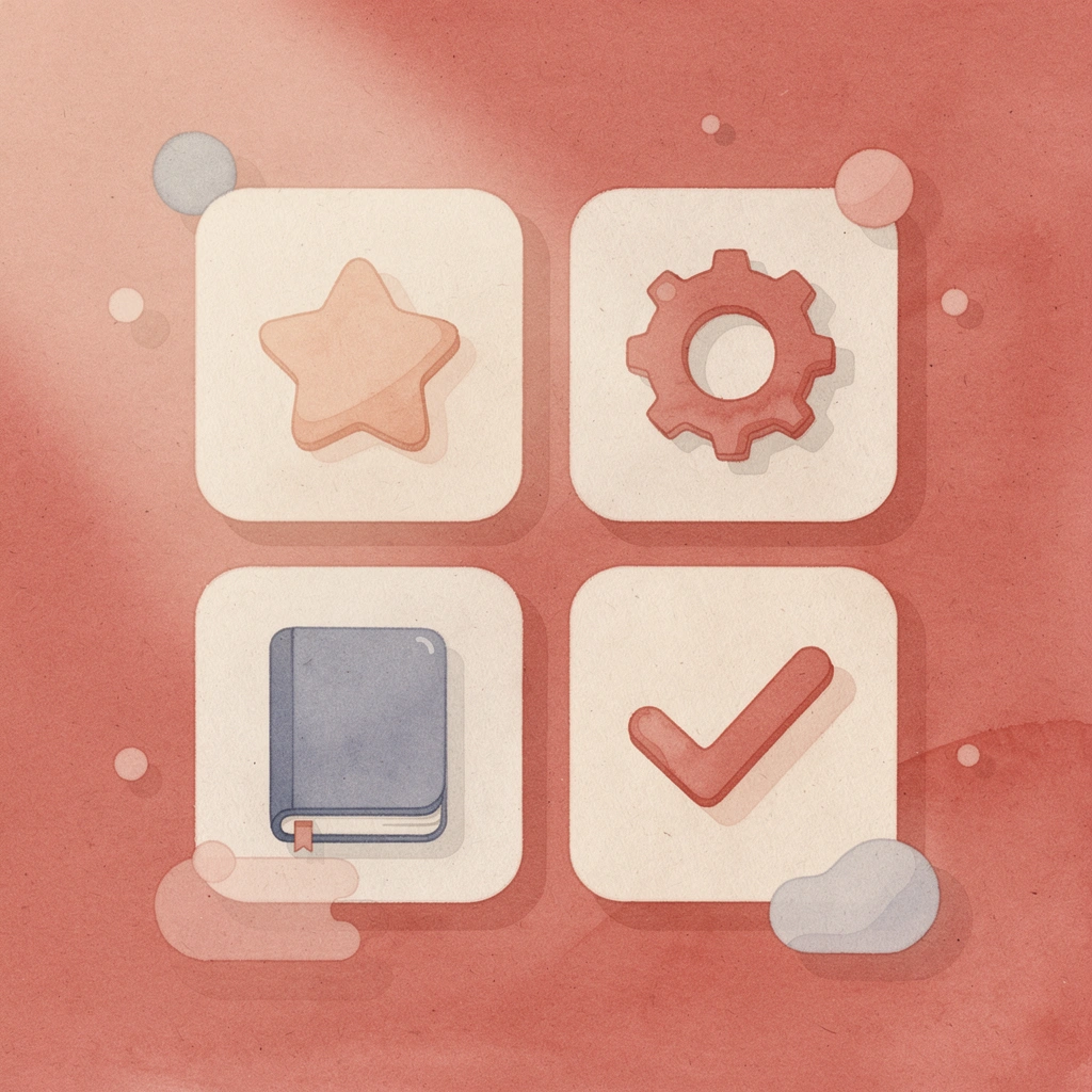 Four icons representing strength training, cardio, mobility, and recovery