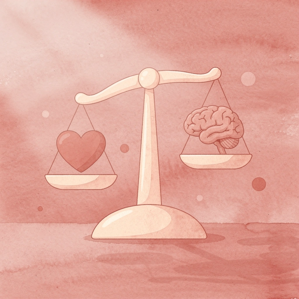 Balance scale comparing workout and environment factors