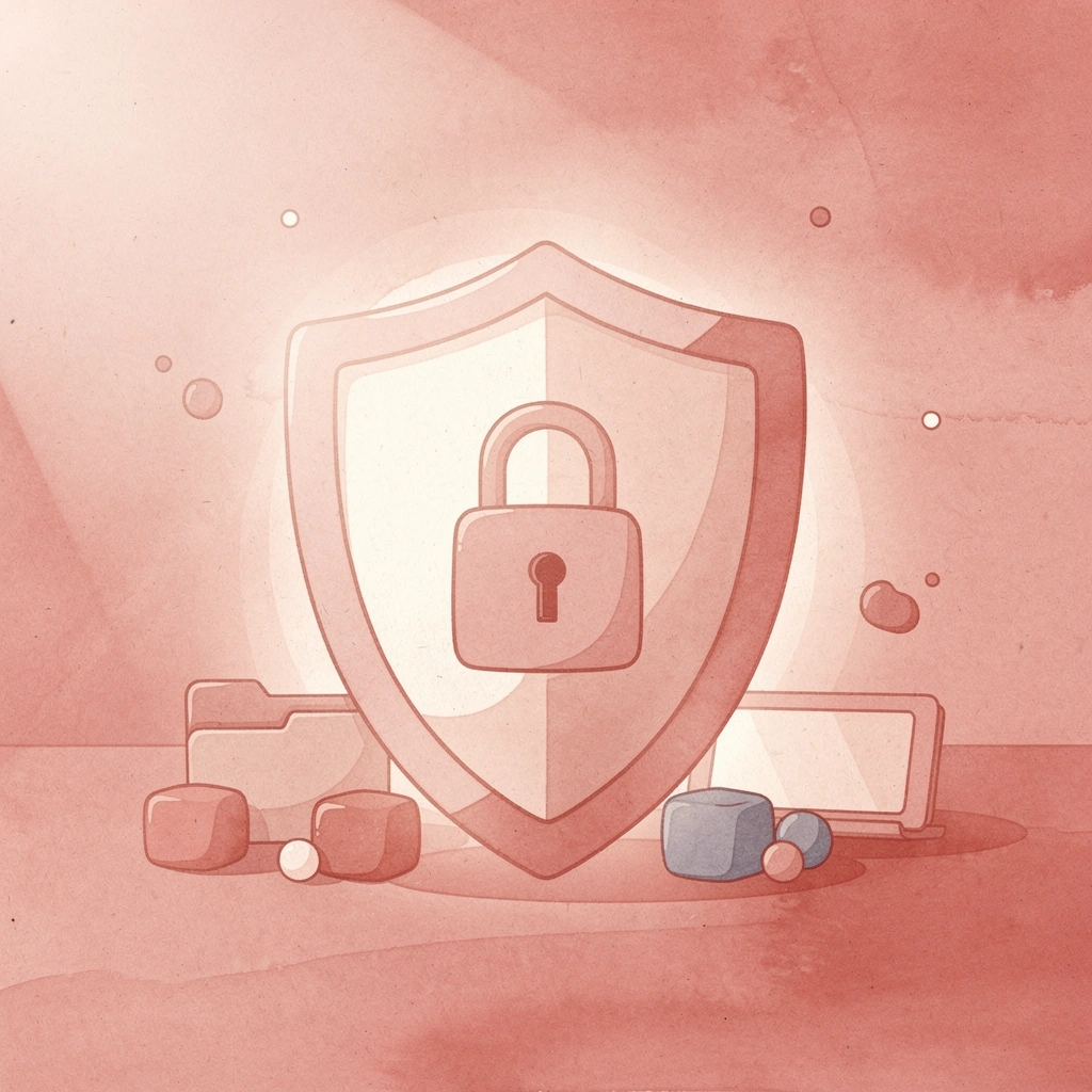Shield protecting a heart representing safe postpartum exercise