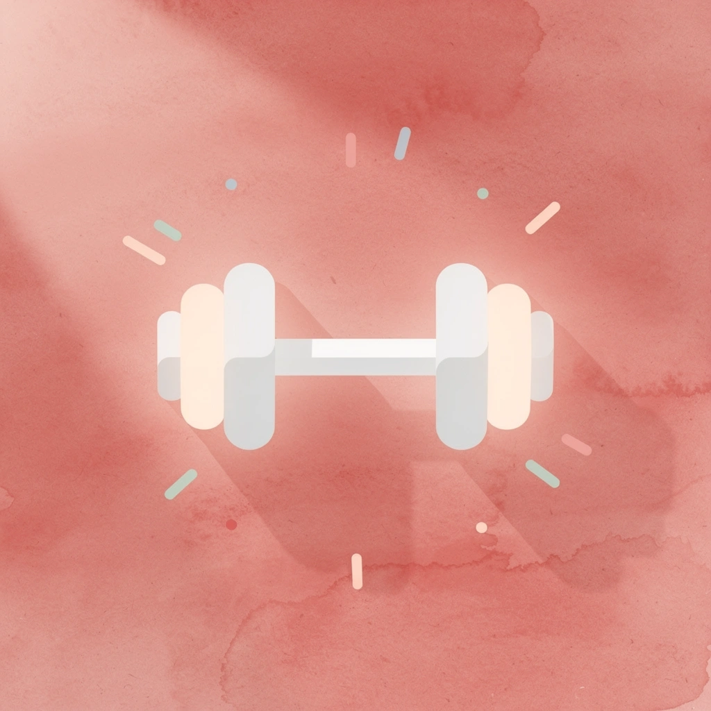 Dumbbell icon representing controlled low-impact exercise