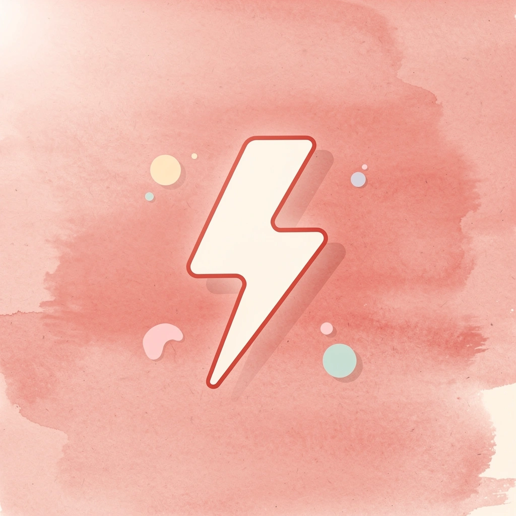 Lightning bolt icon representing moving too quickly in recovery