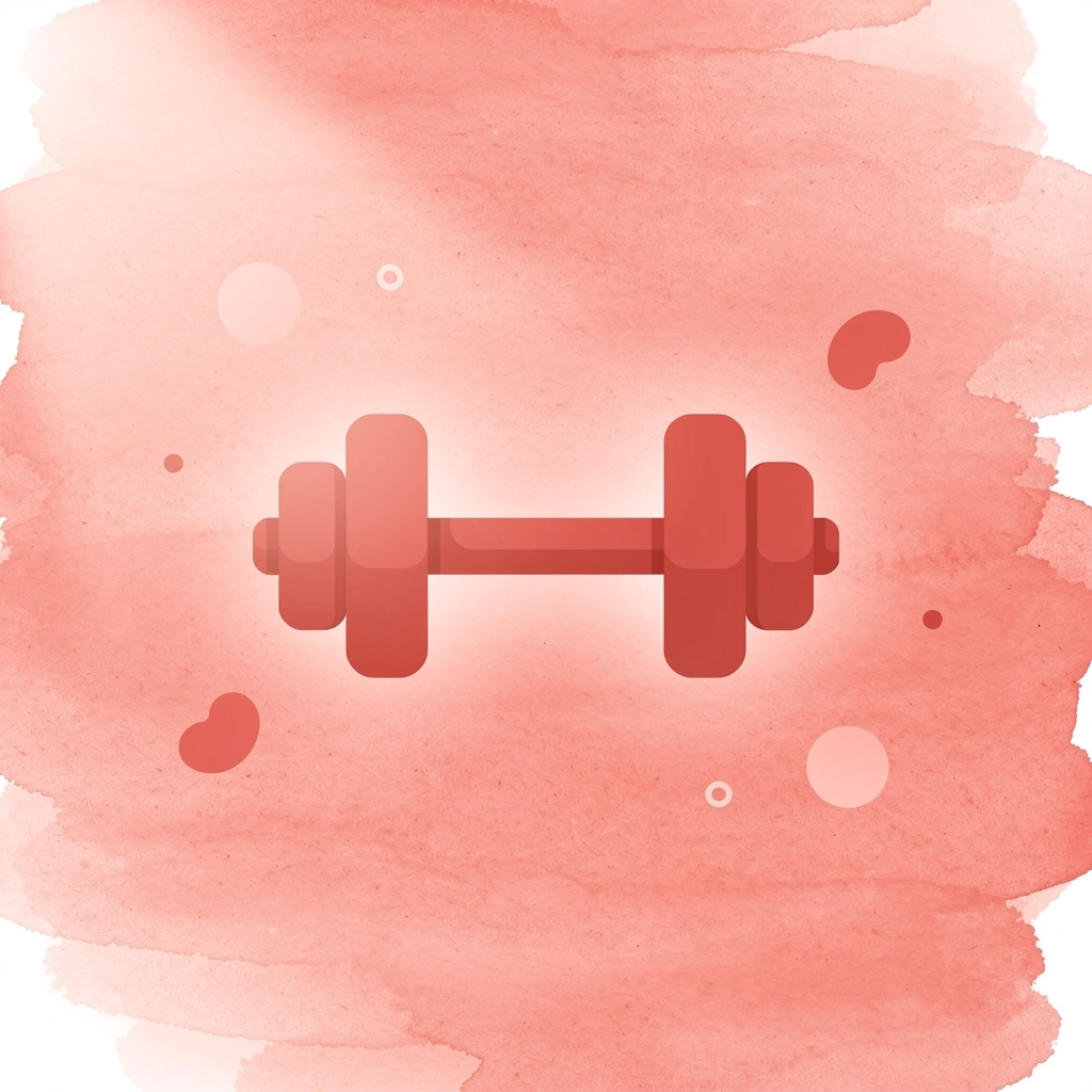 Dumbbell icon representing safe postpartum strength training