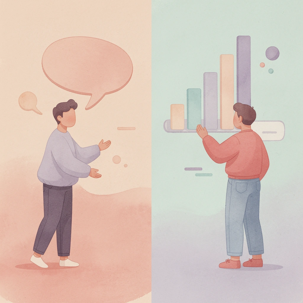 Illustration showing two women at different postpartum recovery stages
