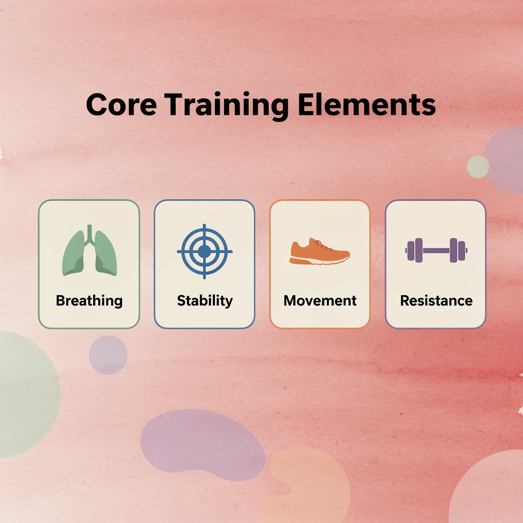  Infographic showing four core training elements