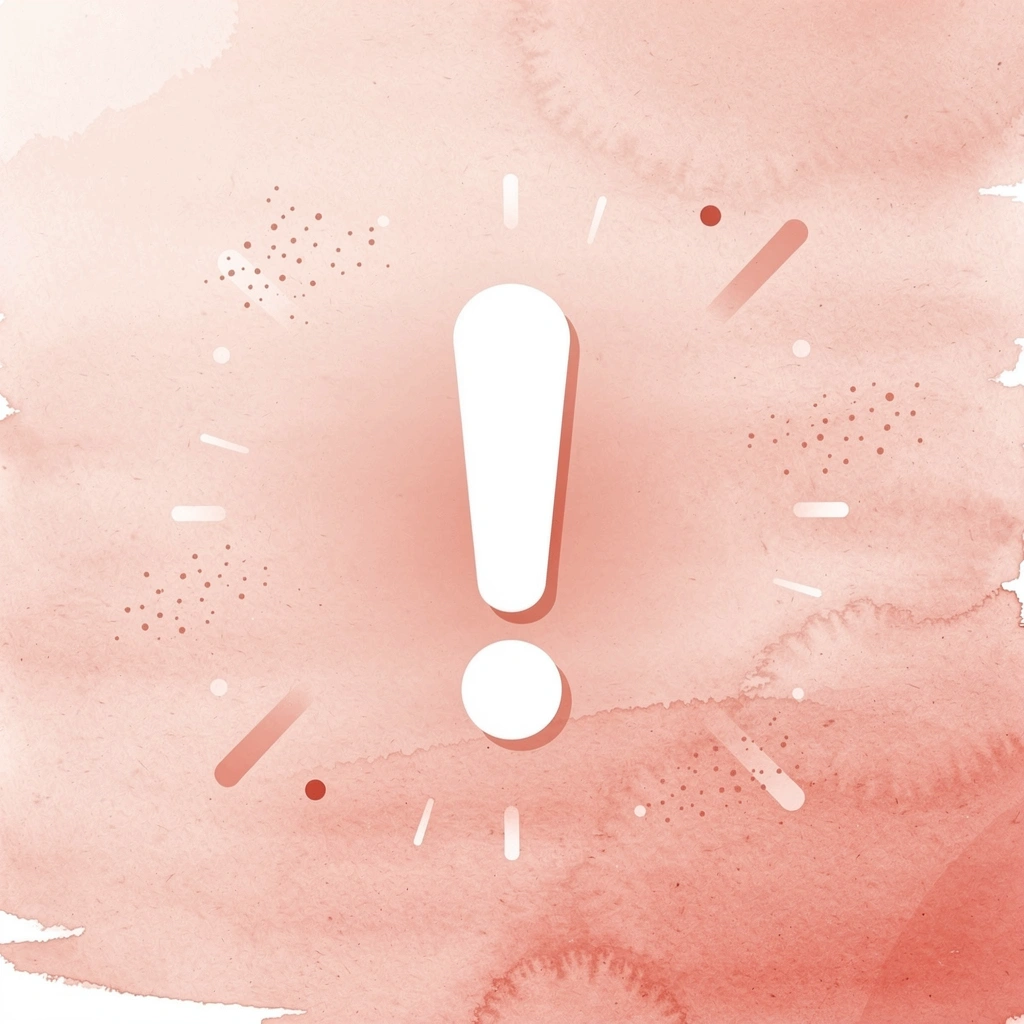 Warning icon highlighting postpartum recovery mistakes