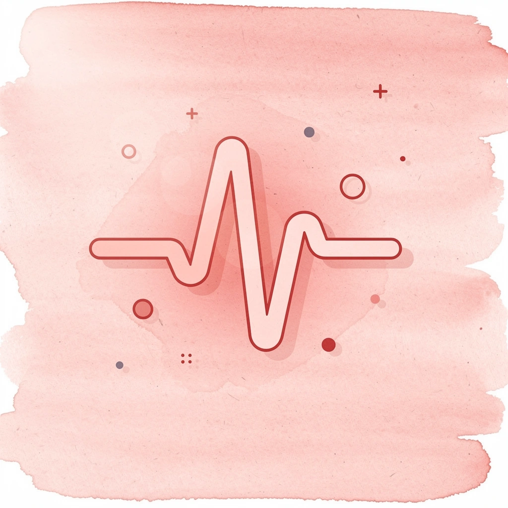 Pulse line icon representing fundamental postpartum body changes