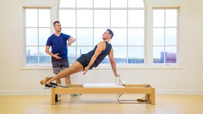 Pilates Reformer Moves Names - snake twist side plank