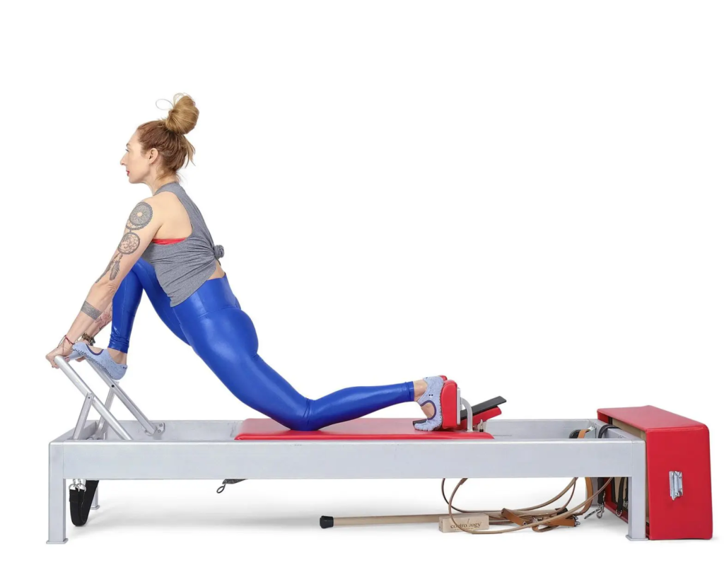 Pilates Reformer Moves Names - splits on hip flexor